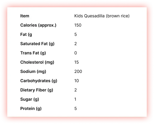 Kids-Quesadilla-(brown-rice)-Kids-Nutrition-Menu