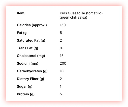 Kids-Quesadilla-(tomatillo-green-chili-salsa)-Kids-Nutrition-Menu