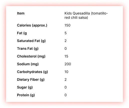 Kids-Quesadilla-(tomatillo-red-chili-salsa)-Kids-Nutrition-Menu